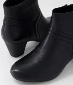Women SUPERSOFT Boots|Comfort-Fayie Black Leather Ankle Boots