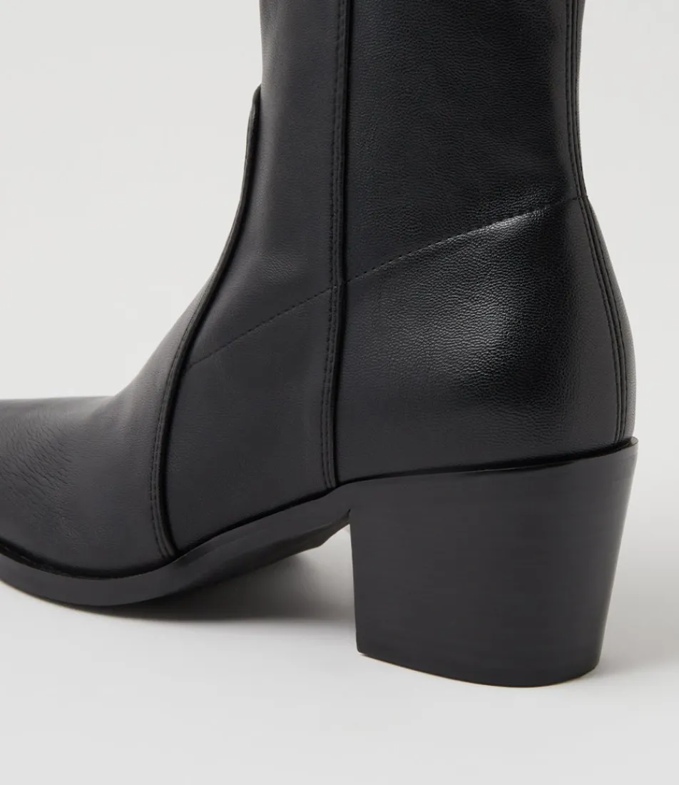 Women DIANA FERRARI Boots-Fearnot Black Stretch Ankle Boots