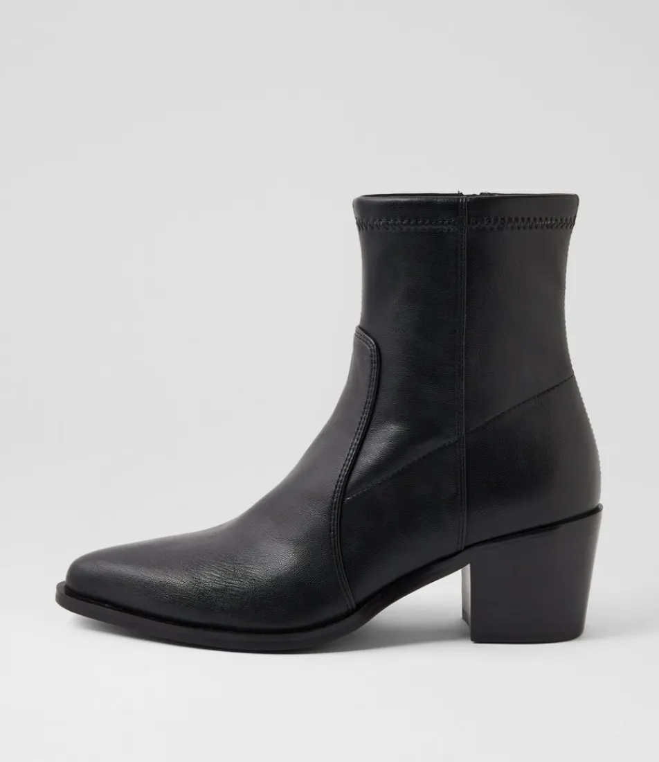 Women DIANA FERRARI Boots-Fearnot Black Stretch Ankle Boots