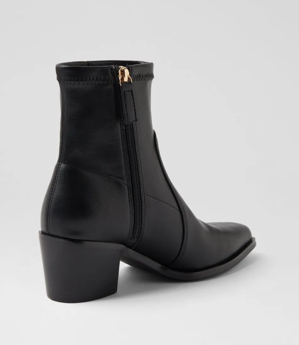 Women DIANA FERRARI Boots-Fearnot Black Stretch Ankle Boots