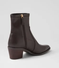 Women DIANA FERRARI Boots-Fearnot Choc Stretch Ankle Boots