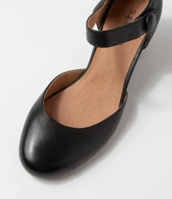 Women SUPERSOFT Dress|Comfort-Felicia Black Leather Heels
