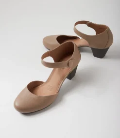 Women SUPERSOFT Dress|Comfort-Felicia Taupe Leather Heels