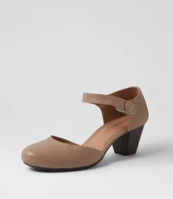 Women SUPERSOFT Dress|Comfort-Felicia Taupe Leather Heels