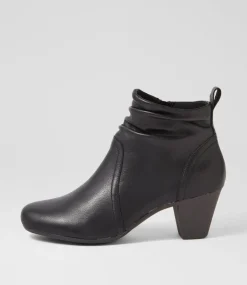 Women SUPERSOFT Boots|Comfort-Feliciity Black Leather Ankle Boots