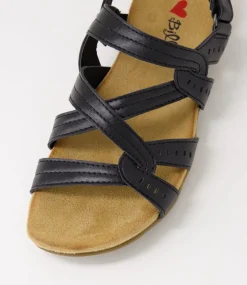 Women I LOVE BILLY Flats|Sandals-Ferne Black Sandals