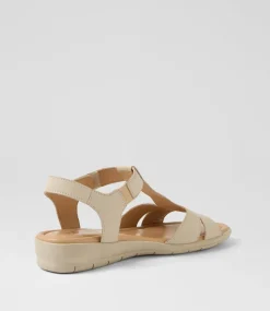 Women SUPERSOFT Comfort|Flats-Ferraro2 Almond Leather Sandals