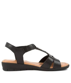 Women SUPERSOFT Flats|Comfort-FERRARO2 SU BLACK LEATHER