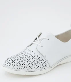 Women SUPERSOFT Comfort|Flats-Festival White Leather Lace Up Flats