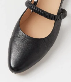 Women TOP END Flats-Finnish Black Leather Flat Shoes
