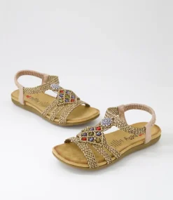 Women I LOVE BILLY Flats|Sandals-Fiorente Cafe Multi Sandals