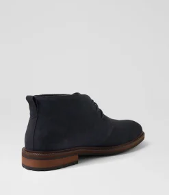 COLORADO Boots|Casuals-Flae Dark Navy Oil Suede Lace Up Boots