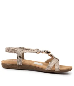 Women I LOVE BILLY Flats|Sandals-FLAIR NATURAL SNAKE MULTI
