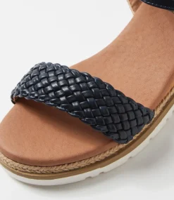 Women I LOVE BILLY Heels|Sandals-Fleurie Navy Multi Sandals