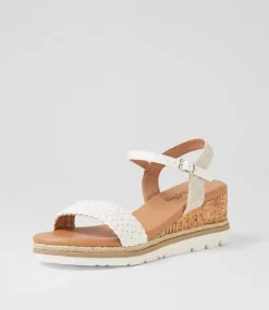 Women I LOVE BILLY Heels|Sandals-Fleurie White Multi Sandals