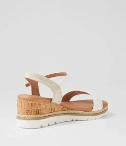 Women I LOVE BILLY Heels|Sandals-Fleurie White Multi Sandals
