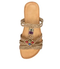 Women I LOVE BILLY Flats|Sandals-FLIPPY CHOC MULTI