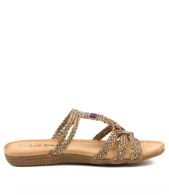 Women I LOVE BILLY Flats|Sandals-FLIPPY CHOC MULTI