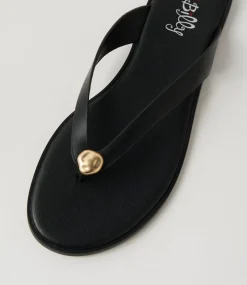 Women I LOVE BILLY Flats|Sandals-Forano Black Sandals