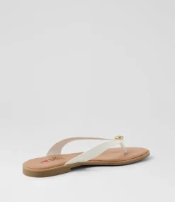 Women I LOVE BILLY Flats|Sandals-Forano White Sandals