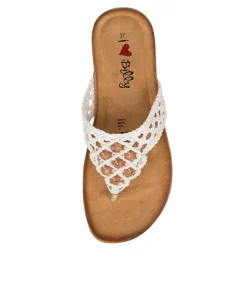Women I LOVE BILLY Flats|Sandals-FORDY WHITE MULTI