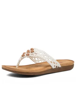 Women I LOVE BILLY Flats|Sandals-FORDY WHITE MULTI