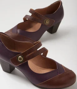 Women SUPERSOFT Comfort|Mary Janes-Fortunet Purple Leather Mary Jane Heels
