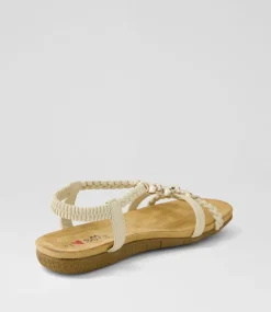 Women I LOVE BILLY Flats|Sandals-Franki Almond Multi Sandals
