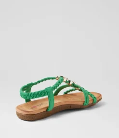 Women I LOVE BILLY Flats|Sandals-Franki Green Sandals