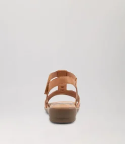 Women SUPERSOFT Comfort|Flats-Frankie2 Dark Tan Leather Sandals