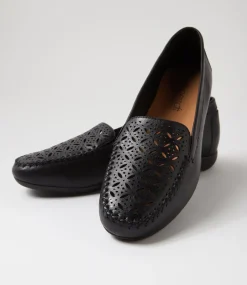 Women SUPERSOFT Comfort|Flats-Frayi Black Leather Flat Shoes