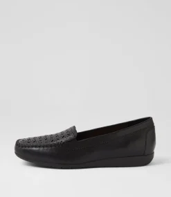 Women SUPERSOFT Comfort|Flats-Frayi Black Leather Flat Shoes