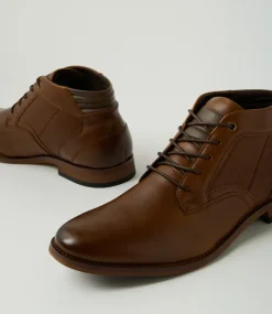 C88 by COLORADO Boots|Casuals-Fred Cognac Lace Up Boots