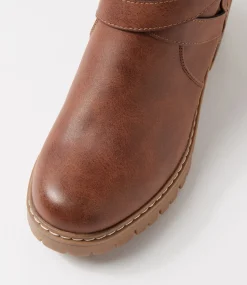Women I LOVE BILLY Boots-Fringle Cognac Ankle Boots