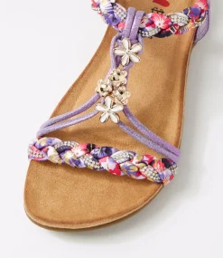 Women I LOVE BILLY Flats|Sandals-Frose Purple Shimmer Multi Sandals