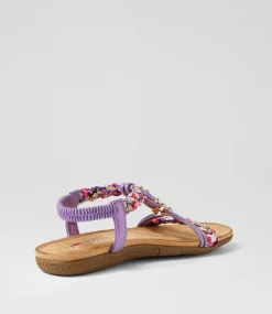 Women I LOVE BILLY Flats|Sandals-Frose Purple Shimmer Multi Sandals