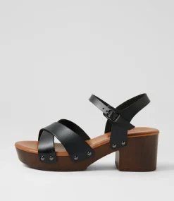 Women I LOVE BILLY Heels|Sandals-Frossie Black Sandals