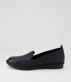 Women SUPERSOFT Comfort|Loafers-Frutie Black Leather Loafers