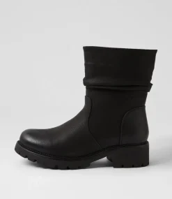 Women I LOVE BILLY Boots-Fujol Black Ankle Boots