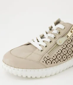 Women SUPERSOFT Sneakers-Gabrina Almond Platinum Leather Sneakers
