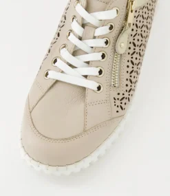 Women SUPERSOFT Sneakers-Gabrina Almond Platinum Leather Sneakers