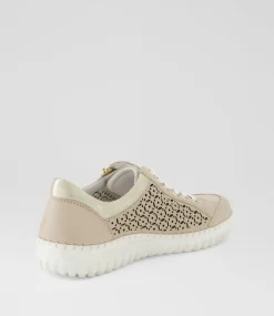 Women SUPERSOFT Sneakers-Gabrina Almond Platinum Leather Sneakers