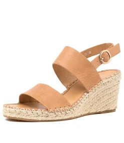 Women TOP END Espadrilles|Wedges-GAGA TAN LEATHER