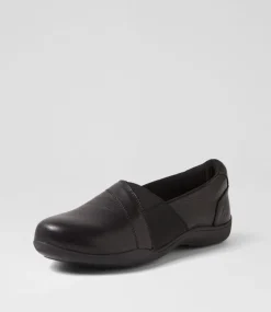 Women COLORADO Comfort|Flats-Gail Black Leather Flat Shoes