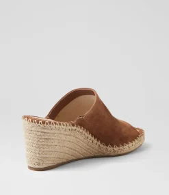 Women TOP END Heels|Sandals-Gailie Light Choc Natural Rope Suede Sandals