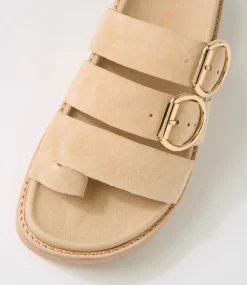 Women TOP END Sandals-Gasmine Latte Suede Sandals
