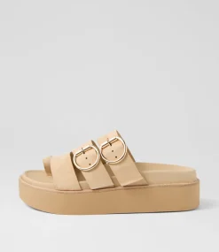 Women TOP END Sandals-Gasmine Latte Suede Sandals