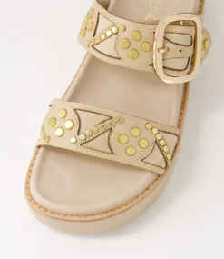 Women TOP END Slides|Sandals-Gawler Camel Leather Suede Slides