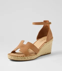 Women TOP END Espadrilles|Wedges-Gellory Tan Leather Sandals