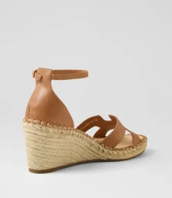 Women TOP END Espadrilles|Wedges-Gellory Tan Leather Sandals